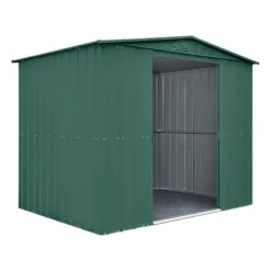 8' X 6' Globel Heritage Green Apex Metal Shed (2.45m X 1.85m) -Halls || Lifetime || Keter Sales lotus8x6hgs 8x6 lotus green apex metal shed cutout2 min