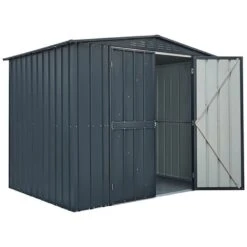 8' X 6' Globel Metal Shed & Mobility Scooter Store (2.45m X 1.85m) -Halls || Lifetime || Keter Sales lotus8x8agdh 8x6 lotus metal shed mobility scooter store cutout2 min
