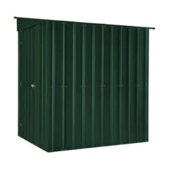 5' X 8' Globel Heritage Green Lean-To Metal Shed (1.55m X 2.42m) -Halls || Lifetime || Keter Sales lotusleanto58solidhg 5x8 lean to green cutout4