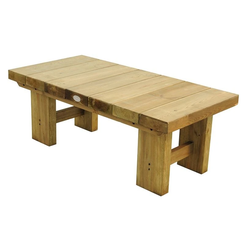 Forest Low Sleeper Wooden Garden Table 4'x2' (1.2x0.6m) 2 Forest Low Sleeper Wooden Garden Table 4'x2' (1.2x0.6m) - Image 2