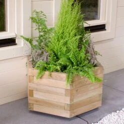 Forest York Hexagonal Wooden Garden Planter 3'x1'8 (0.9x0.5m) - Set Of 3 -Halls || Lifetime || Keter Sales mfd84hd 01