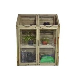 4'x2' Forest Wooden Small Mini Lean To Greenhouse (1.2x0.62m) -Halls || Lifetime || Keter Sales mgh mini greenhouse 3