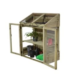 4'x2' Forest Wooden Small Mini Lean To Greenhouse (1.2x0.62m) -Halls || Lifetime || Keter Sales mgh mini greenhouse 6