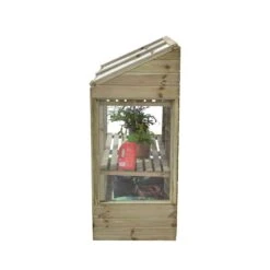 4'x2' Forest Wooden Small Mini Lean To Greenhouse (1.2x0.62m) -Halls || Lifetime || Keter Sales mgh mini greenhouse 7