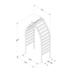 Forest Whitby Wooden Garden Arch 7'x5' -Halls || Lifetime || Keter Sales new whita07hd drawing min 1