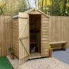 4' X 3' Forest 4Life 25yr Guarantee Overlap Pressure Treated Windowless Apex Wooden Shed (1.34m X 1.01m)
