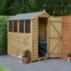 6' X 4' Forest 4Life 25yr Guarantee Overlap Pressure Treated Apex Wooden Shed - 4 Windows (1.89m X 1.34m)