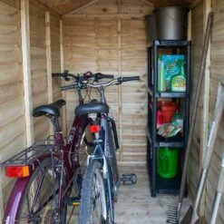 6' X 4' Forest 4Life 25yr Guarantee Overlap Pressure Treated Windowless Apex Wooden Shed (1.89m X 1.34m) -Halls || Lifetime || Keter Sales opa46nwm internals 2 square min 1