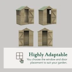 5' X 3' Forest 4Life 25yr Guarantee Overlap Pressure Treated Apex Wooden Shed (1.64m X 1m) -Halls || Lifetime || Keter Sales opa53m flexible