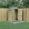 5' X 3' Forest 4Life 25yr Guarantee Overlap Pressure Treated Windowless Apex Wooden Shed (1.64m X 1.01m)