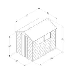 7' X 5' Forest 4Life 25yr Guarantee Overlap Pressure Treated Apex Wooden Shed (2.19m X 1.64m) -Halls || Lifetime || Keter Sales opa57m 4