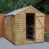 8' X 6' Forest 4Life 25yr Guarantee Overlap Pressure Treated Apex Wooden Shed (2.43m X 1.99m)