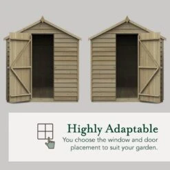 8' X 6' Forest 4Life 25yr Guarantee Overlap Pressure Treated Windowless Apex Wooden Shed (2.43m X 1.99m) -Halls || Lifetime || Keter Sales opa68nwm flexible