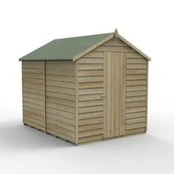 8' X 6' Forest 4Life 25yr Guarantee Overlap Pressure Treated Windowless Apex Wooden Shed (2.43m X 1.99m) -Halls || Lifetime || Keter Sales opa68nwm 2