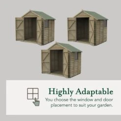 7' X 5' Forest 4Life 25yr Guarantee Overlap Pressure Treated Double Door Apex Wooden Shed (2.32m X 1.54m) -Halls || Lifetime || Keter Sales opa75ddm flexible