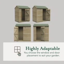 8' X 6' Forest 4Life 25yr Guarantee Overlap Pressure Treated Windowless Reverse Apex Wooden Shed (2.42m X 1.99m) -Halls || Lifetime || Keter Sales opr64nwm flexible