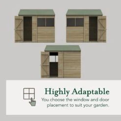 8' X 6' Forest 4Life 25yr Guarantee Overlap Pressure Treated Reverse Apex Wooden Shed (2.42m X 1.99m) -Halls || Lifetime || Keter Sales opr86m flexible