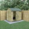 8' X 6' Forest 4Life 25yr Guarantee Overlap Pressure Treated Windowless Reverse Apex Wooden Shed (2.42m X 1.99m)