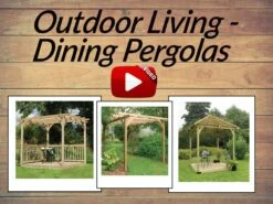 Forest Dining Wooden Garden Pergola Kit 10'x8' 5 Forest Dining Wooden Garden Pergola Kit 10'x8' -Halls || Lifetime || Keter Sales outdoor livings dining pergolas 1 4