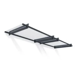10' X 3' Palram Canopia Nancy 3000 Door Canopy - Grey (3.01m X 0.94m) -Halls || Lifetime || Keter Sales palram canopia door awnings nancy 3x10 1x3 grey cutout 1