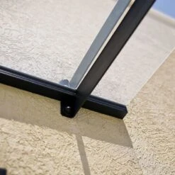 10' X 3' Palram Canopia Nancy 3000 Door Canopy - Grey (3.01m X 0.94m) -Halls || Lifetime || Keter Sales palram canopia door awnings nancy grey features 3 gasket wallmount