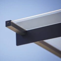 10' X 3' Palram Canopia Nancy 3000 Door Canopy - Grey (3.01m X 0.94m) -Halls || Lifetime || Keter Sales palram canopia door awnings nancy grey features 4 aluminum trims