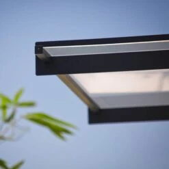 10' X 3' Palram Canopia Nancy 3000 Door Canopy - Grey (3.01m X 0.94m) -Halls || Lifetime || Keter Sales palram canopia door awnings nancy grey features 5 steel brackets