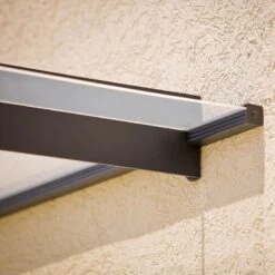 10' X 3' Palram Canopia Nancy 3000 Door Canopy - Grey (3.01m X 0.94m) -Halls || Lifetime || Keter Sales palram canopia door awnings nancy grey features 6 gasket wallmount