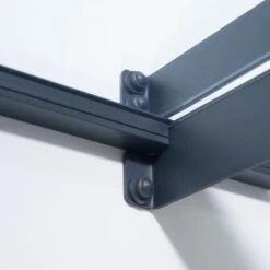 10' X 3' Palram Canopia Nancy 3000 Door Canopy - Grey (3.01m X 0.94m) -Halls || Lifetime || Keter Sales palram canopia door awnings nancy grey clear gasket wall mounting