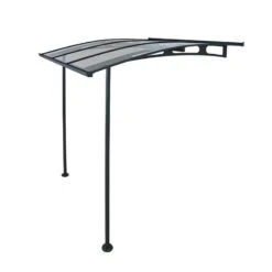 Palram Canopia Vega Grey 2000 Clear Door Canopy -Halls || Lifetime || Keter Sales palram canopies vega 2000 cutout 02