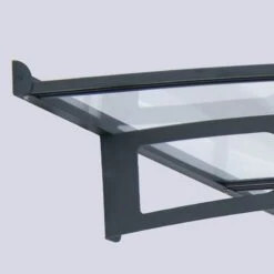 Palram Canopia Vega Grey 2000 Clear Door Canopy -Halls || Lifetime || Keter Sales palram canopies vega 2000 wall mounting 01
