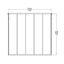 10x10 Palram Canopia Sierra Grey Patio Cover -Halls || Lifetime || Keter Sales palram patiocover sierra 3x3 drawing topview