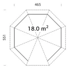 4.5x4.5m (15'x15') Palmako Betty Garden Pavilion - Luxury Gazebo -Halls || Lifetime || Keter Sales pav 5546 betty 18m drawing