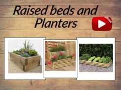 Forest Deep Root Wooden Garden Planter 3'x2' (1x0.7m) -Halls || Lifetime || Keter Sales raised beds and planter 1 2