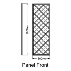 Forest 6' X 2' Hidcote Decorative Diamond Wooden Lattice Trellis (1.8m X 0.6m) -Halls || Lifetime || Keter Sales rfl06 02