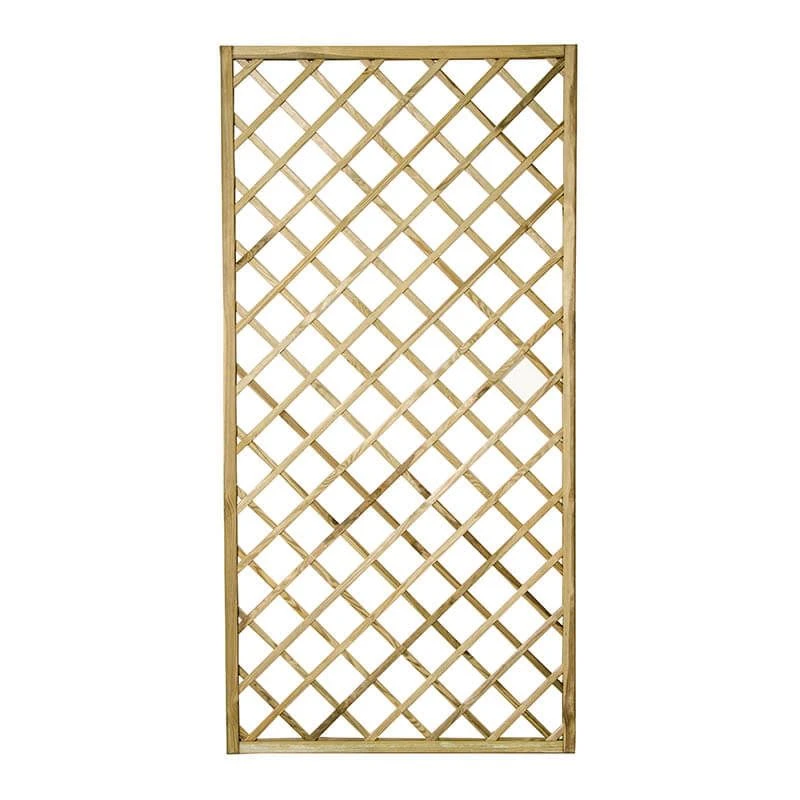 Forest 6' X 3' Hidcote Decorative Diamond Wooden Lattice Trellis (1.8m X 0.9m) 2 Forest 6' X 3' Hidcote Decorative Diamond Wooden Lattice Trellis (1.8m X 0.9m) - Image 2