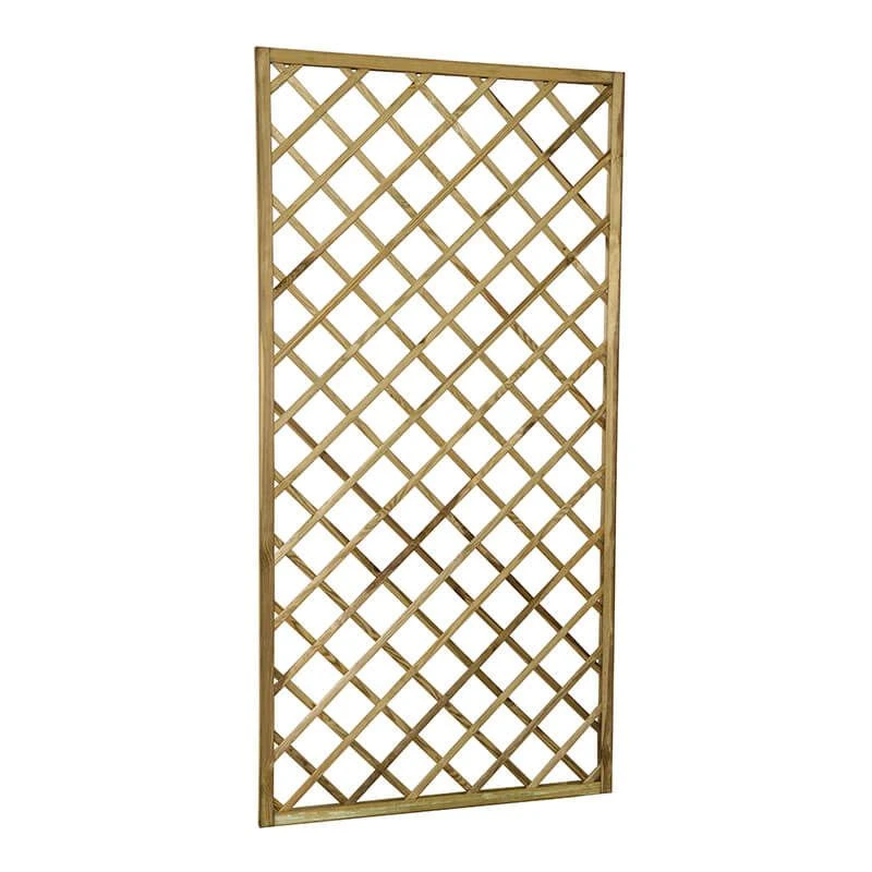 Forest 6' X 3' Hidcote Decorative Diamond Wooden Lattice Trellis (1.8m X 0.9m) 3 Forest 6' X 3' Hidcote Decorative Diamond Wooden Lattice Trellis (1.8m X 0.9m) - Image 3