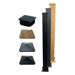 Devon Premium Aluminium Driveway Double Gates - Black -Halls || Lifetime || Keter Sales rmg posts and caps 2nd image for all min 1