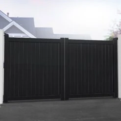 Devon Premium Aluminium Driveway Double Gates - Black