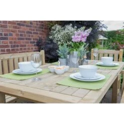 Forest Rosedene Wooden Garden Table 5'x3' (1.5x0.9m) -Halls || Lifetime || Keter Sales rotahd 5x3 delemere table no2