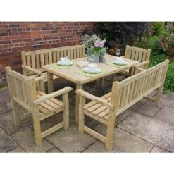 Forest Rosedene Wooden Garden Table 5'x3' (1.5x0.9m) -Halls || Lifetime || Keter Sales rotahd 5