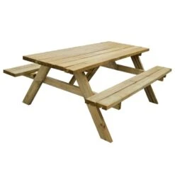 Forest Large Rectangular Wooden Garden Picnic Table 6'x5' (1.8x1.5m) -Halls || Lifetime || Keter Sales rpt177hd 05