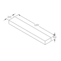 Forest 4ft Pressure Treated Landscaping Sleeper (4 Pack) 10 Forest 4ft Pressure Treated Landscaping Sleeper (4 Pack) -Halls || Lifetime || Keter Sales rsnc4pk4hd forest 4ft landscaping sleeper drawing min