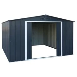 10' X 8' Sapphire Apex Anthracite Metal Shed (3.22m X 2.42m)