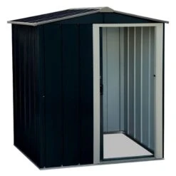 5' X 4' Sapphire Apex Anthracite Metal Shed (1.62m X 1.22m)