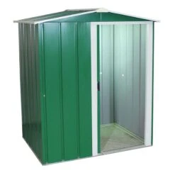 5' X 4' Sapphire Apex Green Metal Shed (1.62m X 1.22m) -Halls || Lifetime || Keter Sales sapphire54gn sapphire 5x4 green cutout1