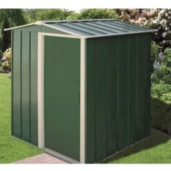 5' X 4' Sapphire Apex Green Metal Shed (1.62m X 1.22m) -Halls || Lifetime || Keter Sales sapphire54gn sapphire 5x4 green no3