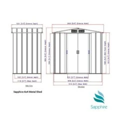 6' X 4' Sapphire Apex Anthracite Metal Shed (2.02m X 1.22m) -Halls || Lifetime || Keter Sales sapphire64ag sapphire 6x4 anthracite dimensions