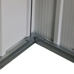 6' X 4' Sapphire Apex Anthracite Metal Shed (2.02m X 1.22m) -Halls || Lifetime || Keter Sales sapphire64anth 2021 sapphire apex metal shed 6x4 anthracite new look close up2 min