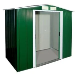 6' X 4' Sapphire Apex Green Metal Shed (2.02m X 1.22m) -Halls || Lifetime || Keter Sales sapphire64gn sapphire 6x4 green cutout3